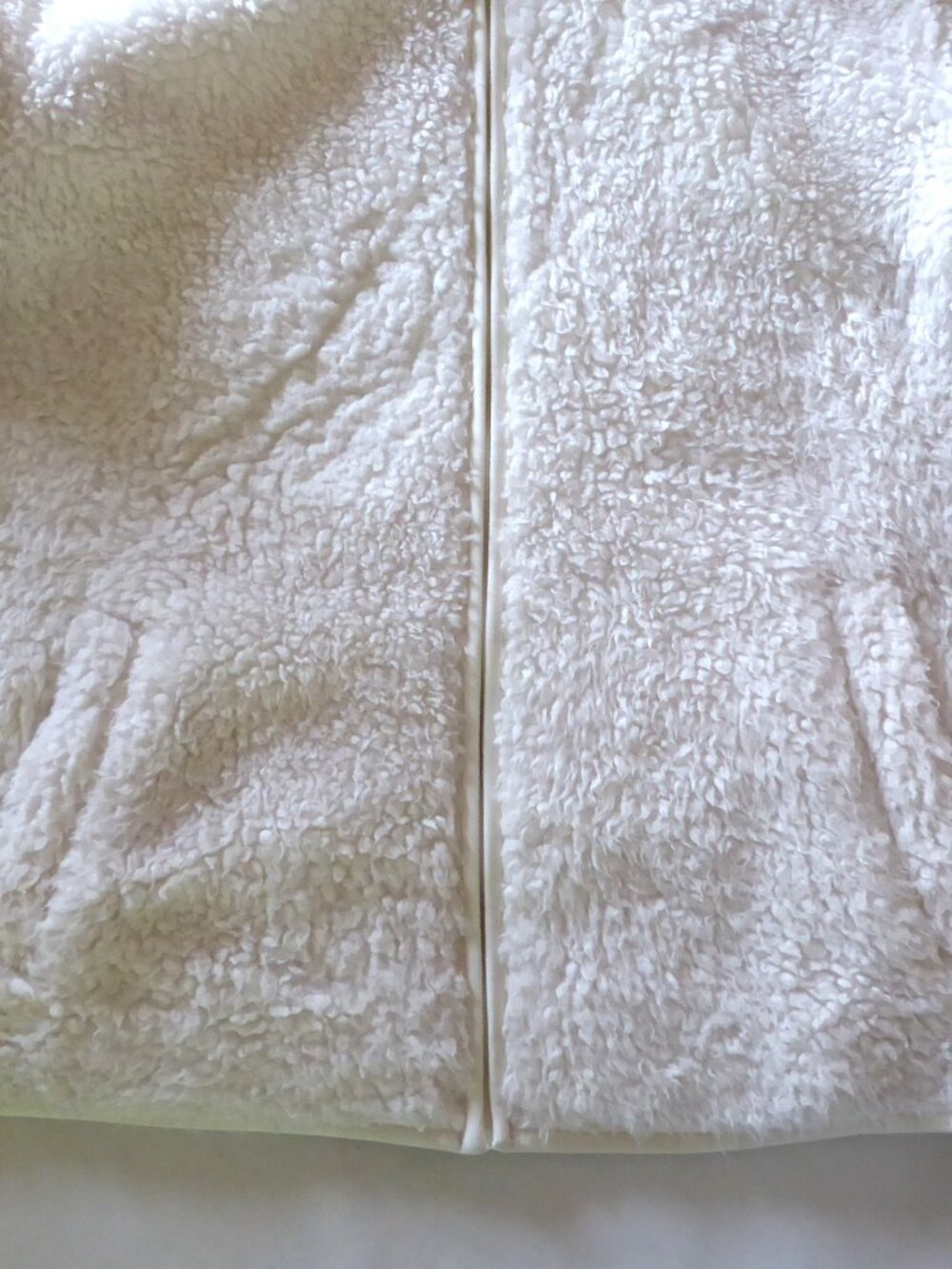 AMERICAN SO SOFTEST SHERPA LONG SLEEVE HOODED FULL ZIP JACKET WHITE BLACK LARGE - Picture 14 of 15